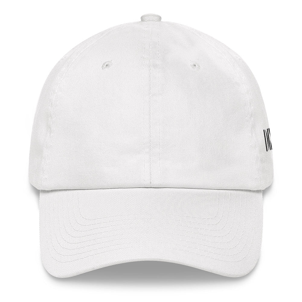 DINR Dad Hat in White & Black