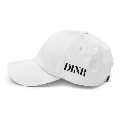 DINR Dad Hat in White & Black