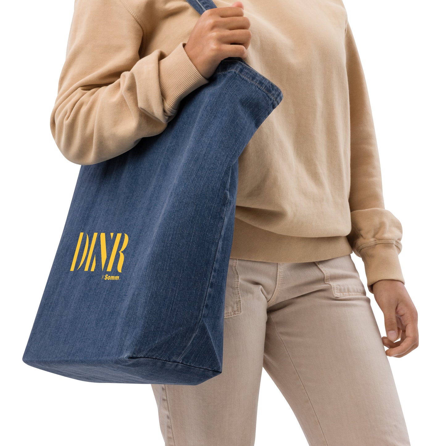 DINR Organic Denim & Gold Tote